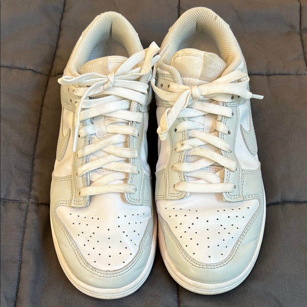 Nike Dunk Low White Sail Grey Fog Neutral Sneakers Women's Size 8.5